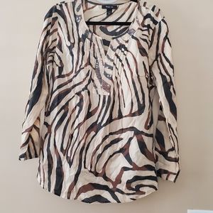 Tiger Striped Top sz L